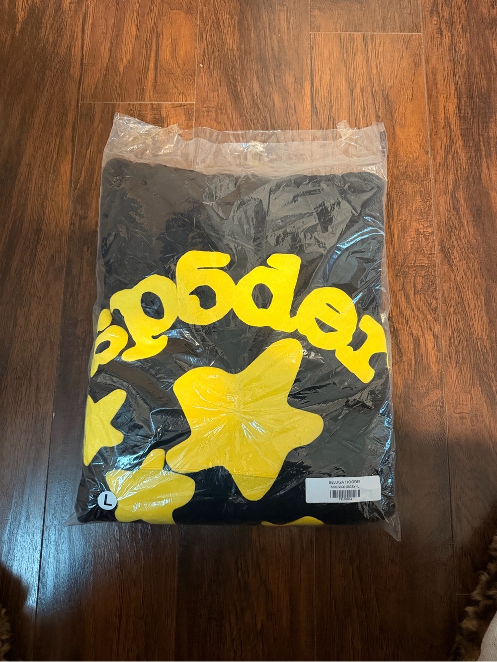 BLACK and yellow spider hoodie